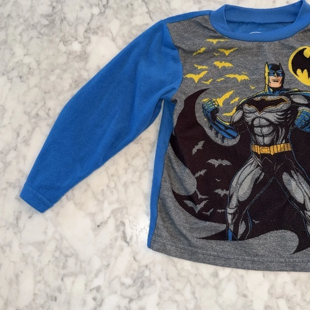 BATMAN FLEECE PJ TOP & BOTTOM 6/7